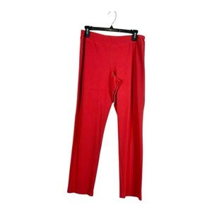 Eileen Fisher Red Viscose Blend Pants